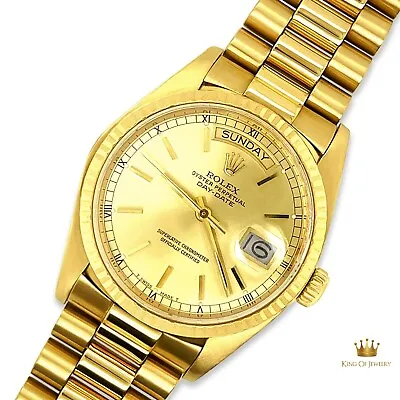 Rolex Day-Date President 36MM Champagne Dial 18K Solid Gold Ref. 18038 • $13000