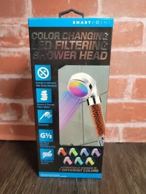 SmartPoint Color Changing LED Filtering Shower Head 7 Colors NEW • $14