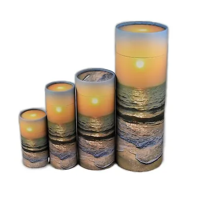 £18.99 • Buy Scatter Tube Urn For Ashes Large Medium Small Human Pet Biodegradable Sunset B