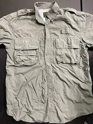 Cabela's Guide Wear Outdoor Shirt Short Sleeve Button Up Mens Shirt M Vented 109 • $15.57