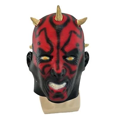 Halloween Darth Maul Adult Mask Helmet Cosplay Latex Masquerade Party Masks Prop • £17.99