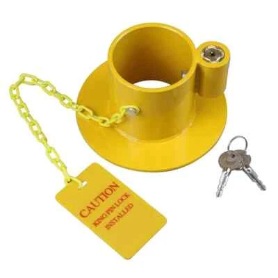 $55 • Buy Heavy Duty Steel Kingpin Lock 5Th Wheel Trailer Lock
