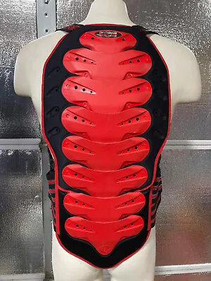 Teknic Racing Motorcycle Spine Guard - Adult Large - Red/Black - Back Protector • $49.99