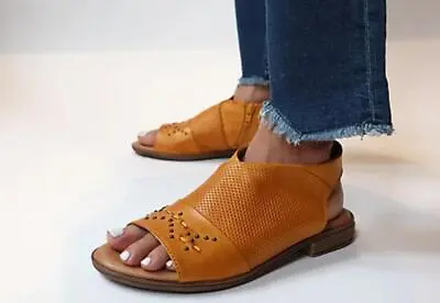 Miz Mooz Women Leather Side-Zip Sandals- Darice  TINI $148 {&} • $89