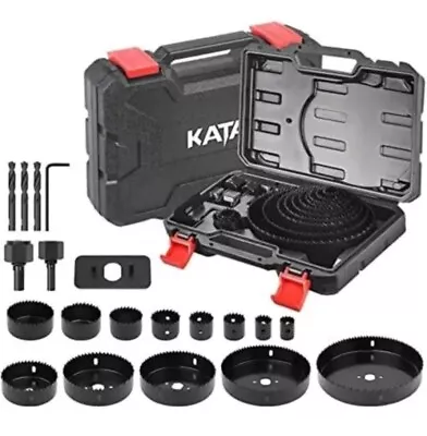 KATA Hole Saw Set 20PCS Hole Saw Kit With 3/4 -6 (19-152mm) 13PCS Saw... • $19.99