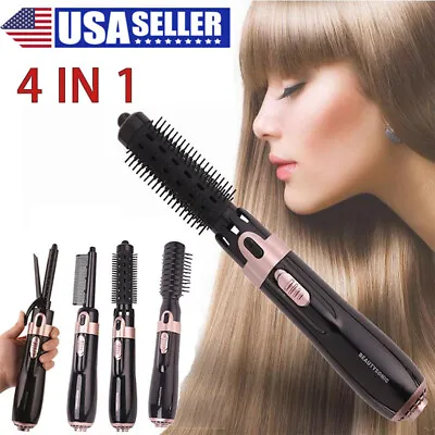 4 In 1 Hair Blow Dryer Comb Brush Hot Air Styler Hair Curler Straightener Tool • $13.99