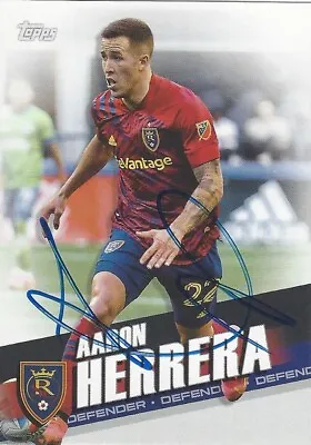 Aaron Herrera Autograph Signed 2022 Topps Mls Soccer Card #102 Real Salt Lake • $5