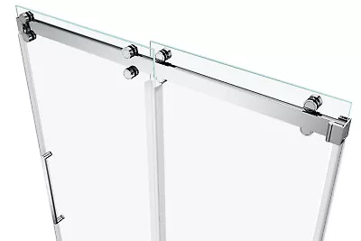 EUROTECH 56.5  - 60  W X 78  H MONACO Frameless Dual Sliding Shower Door 3/8  • $798.88
