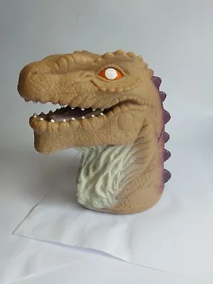 Vintage Godzilla Hand Puppet - Toho 1998 - 17cm - Dinosaur Head - Brown • $35