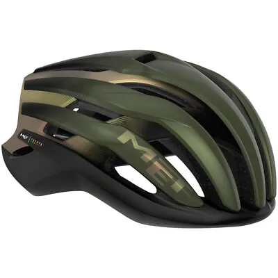 MET Trenta MIPS Road Tri/TT Helmet Safe-T Orbital Matte Olive Iridescent Large • $299