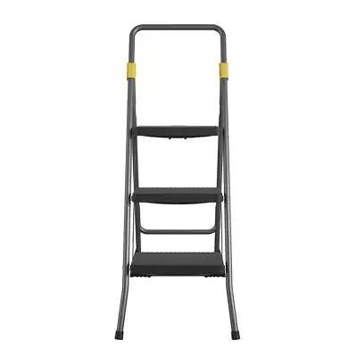 Cosco Steel Frame Folding Step Stool With 300-lb. Load Capacity 3-Step Black • $111.84