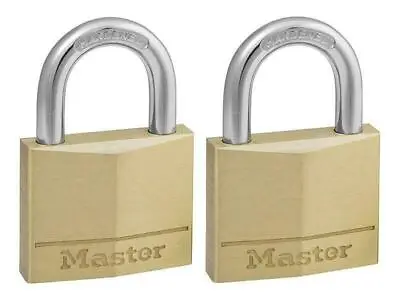 Master Lock Solid Brass 40Mm Padlock 4-Pin - Keyed Alike X 2 MLK140T • £15.61