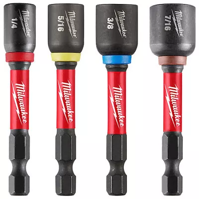 Milwaukee Tool 49-66-4566 4 Pc. Shockwave Impact Duty 2-9/16 In. Magnetic Nut • $17.45