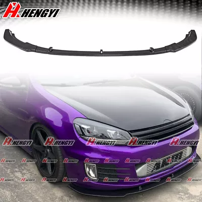 Carbon Style Front Bumper Lip Chin Splitter For VW Golf MK6 GTI GTD 2010-2013 • $48.79