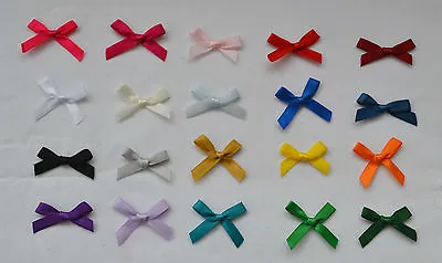 Satin Ribbon Bows Card Making Scrapbook Wedding Invites Stationery Crafts • £5.50