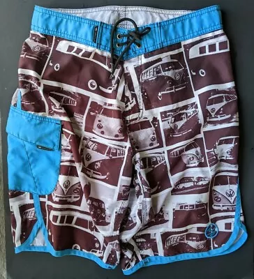 $12.95 • Buy Squad VW Surfer Bus Van Men's  Swim Trunks Size Medium Volkswagen 