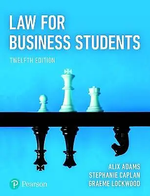 Law For Business Students Alix Adams  Paperback • £42.20