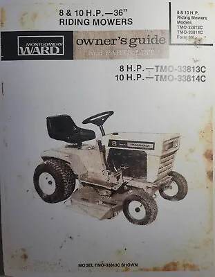 Montgomery Ward 8 Hp 10 Hp 36 Lawn Mower Tractor Owner & Parts Manual TMO-33814C • $72.99