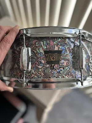 Vintage Majestic Snare Drum 5.5X14 Abalone Pearl Finish 8 Lug Exc. Cond Fat Tone • $250