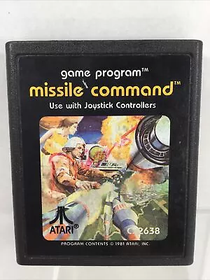 Atari 2600 Game Cartridge Missile Command Tested & Working 1981 CX2638 • $8.96