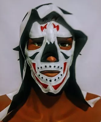 La Parka-death Skull! Wrestling-luchador Mask!! La Muerte!! Awesome!! Handmade  • $17.99