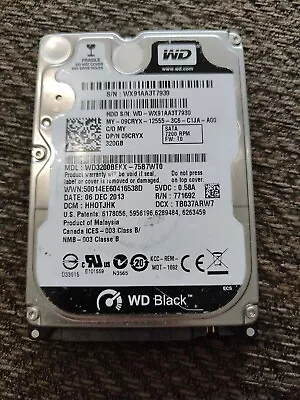 Western Digital Black 320GB 2.5  SATA 7200RPM WD3200BEKX Hard Drive HDD A • £7.50