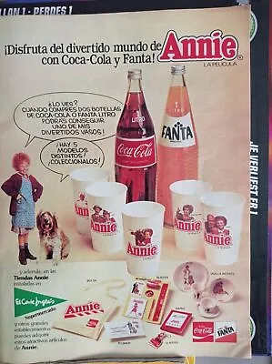 Clippings Anuncio Publicidad Annie Fanta Coca Cola Merchandising Memorabilia • £3.07