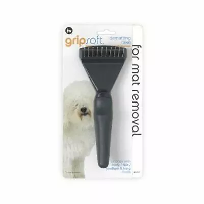 JW Pet Company GripSoft Dematting Rake Dog Brush Grooming Coat Care • £9.16