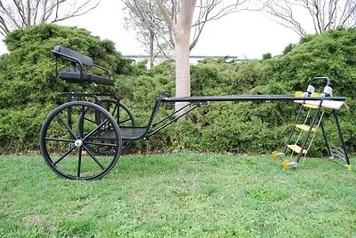 EZ Entry Horse Cart- Cob/Full/ C  Springs/Straight Shafts 30  Solid Rubber Tires • $1649