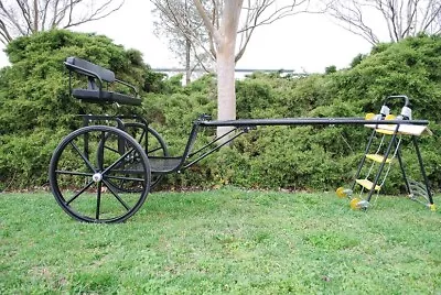 $1649 • Buy EZ Entry Horse Cart-Pony/Cob / C  Springs/Straight Shafts 30  Solid Rubber Tires