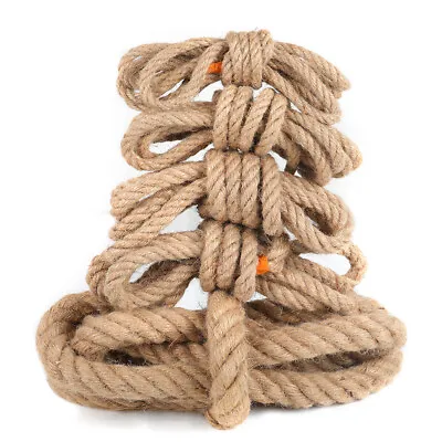 10-200ft Twisted Manila Rope Jute Rope Thick Hemp Rope Swing Hammock Burlap Rope • $6.97