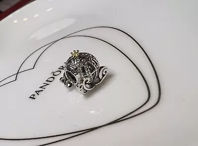 Genuine Pandora Disney ALE Cinderella Crown Carriage Charm S925 ALE 14k Gold • £20