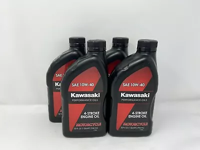 Kawasaki Performance 10W-40 4-Stroke Engine Oil 4 QUARTS K61021-202A 4 PACK • $39.99