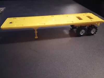 Vintage Schaper Stomper Road King Yellow Flatbed Semi Trailer Stompers Toy Truck • $89.99