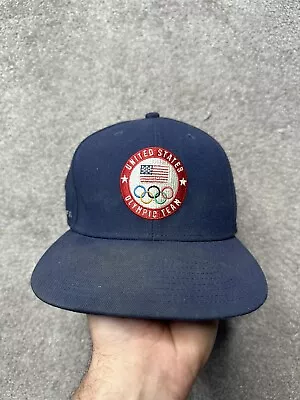 Nike Team USA Olympic Games Hat Cap Fitted O/S Blue Classic99 Dri Fit Flag • $10