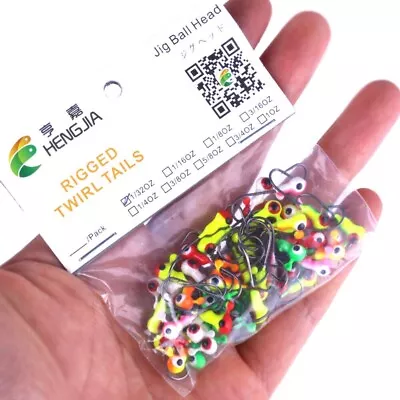 50PCS/Pack 1/32oz 2cm Lead Jig Heads Fishing Hooks Crappie Lure Bait Tackle Jigs • $8.17