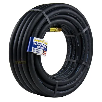 Goodyear 50' Ft. X 1/2  In. Rubber Air Hose 250 PSI Air Compressor Hose 12707 • $74.95