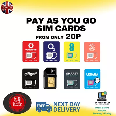 Sim Card New Sealed Classic Only 99p Pay As You Go 02 MINI MICRO NANO BARGAIN • £0.99