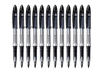 £12.89 • Buy 12 X UNIBALL AIR UBA 188-L ROLLER BALL PEN 0.7mm BLACK Colour Pen Made In Japan