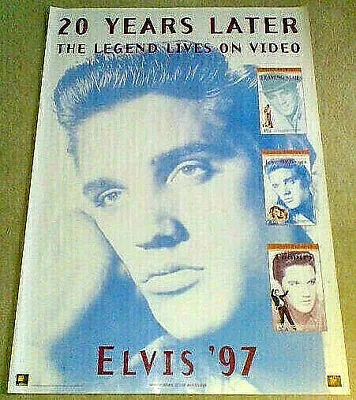 Elvis Presley The Legend Lives On Rock N Roll Star Large Poster Rare Promo. • $49.99