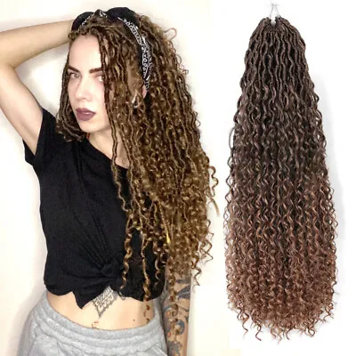 14 -26  Goddess Faux Locs Crochet Hair River Locs Curly Braiding Hair Extensions • $13.62