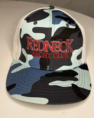 Redneck Yacht Club Camo Hat Snapback Cap Mesh  Stretch Fit M/L • $7.99