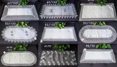 Guipure Lace Table Runners White Cream Grey 35/70cm 40/85cm 50/100cm 60/120cm • £9.99