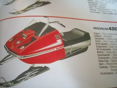 1971 Vintage RUPP MAGNUMS Snowmobile Brochure  • $14.54