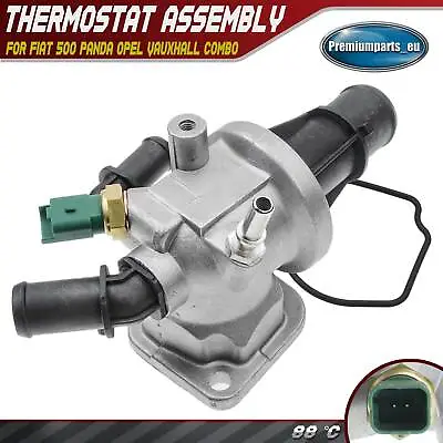 £26.99 • Buy Coolant Thermostat With Sensor For Vauxhall Combo Corsa Fiat 500 1.3 55180041
