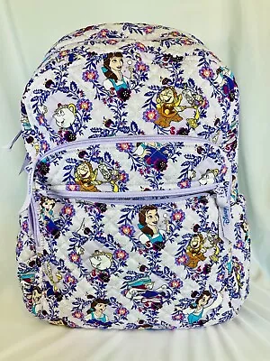 🌸Vera Bradley Belle Floral Campus Backpack Beauty & Beast Disney Bookbag • $299