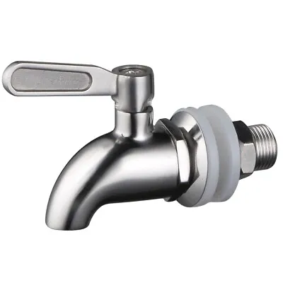 Stainless Steel Beverage Dispenser SpigotQuarter TurnBall Valve Fits 5/8 Inch • $9.95