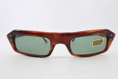 Vintage Early 60s Acetate Sunglasses Original Tempered Glass Unworn NOS Deadly • £15