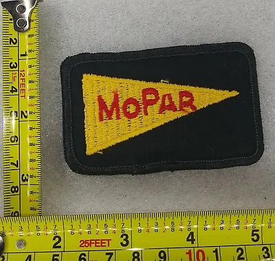 Vintage MOPAR PATCH Black Yellow Red Patch 3.25  X 2  Uniform Hat Jacket SEW-ON • $13.99