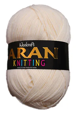 Aran Knitting Yarn Woolcraft 400g Over 20 Shades Available - Buy 10 Get 5% Off! • £9.49